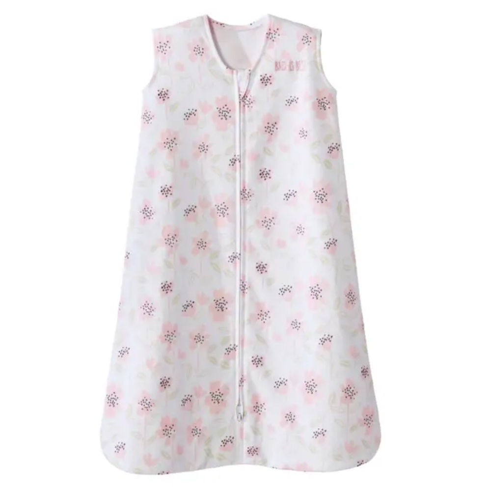 Halo WEARABLE BLANKET 100% COTTON - medium 6-12mos - blush wildflower